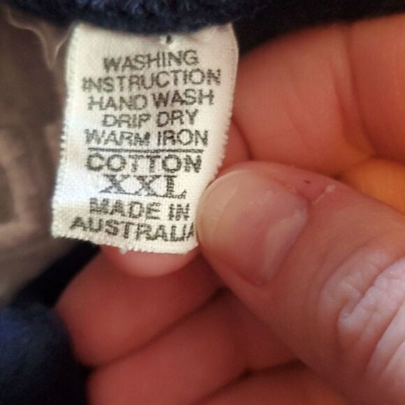 AUS Blue Pullover Jacket – Drawstring Collar, Lightweight XXL - Picture 4 of 6